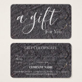 Certificat cadeau d'entreprise simple et moderne (Devant & derrière)