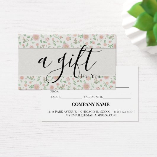 Certificat cadeau d'entreprise simple et moderne (Bureau)