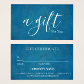 Certificat cadeau d'entreprise simple et moderne (Devant & derrière)