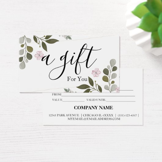 Certificat cadeau d'entreprise simple et moderne (Bureau)