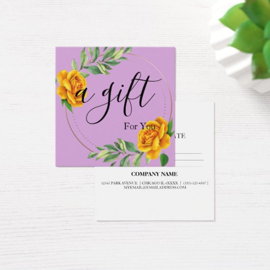 Certificat cadeau d'entreprise simple et moderne (Bureau)