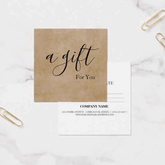 Certificat-cadeau d'entreprise simple et moderne (Bureau)