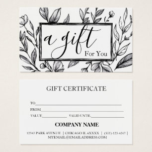 Certificat cadeau d'entreprise simple et moderne