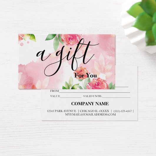 Certificat cadeau d'entreprise simple et moderne (Bureau)