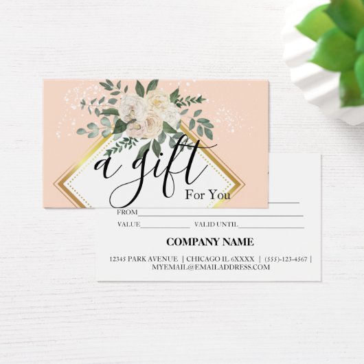 Certificat cadeau d'entreprise simple et moderne (Bureau)