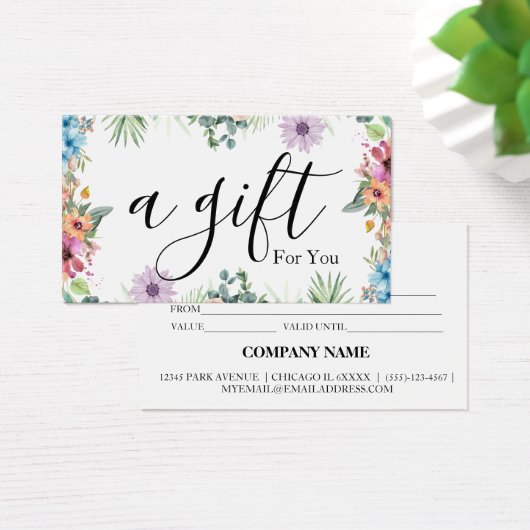 Certificat cadeau d'entreprise simple et moderne (Bureau)