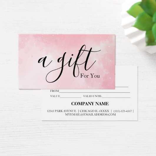 Certificat cadeau d'entreprise simple et moderne (Bureau)