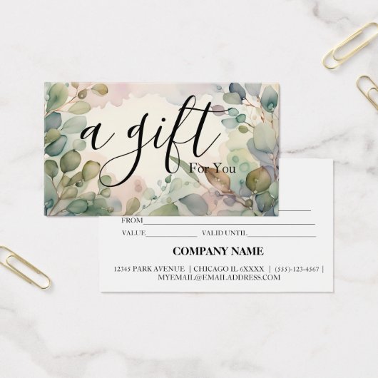 Certificat cadeau d'entreprise simple et moderne (Bureau)