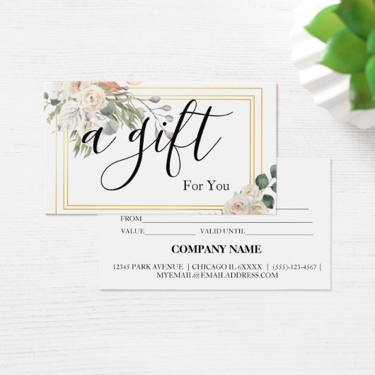 Certificat cadeau d'entreprise simple et moderne (Bureau)