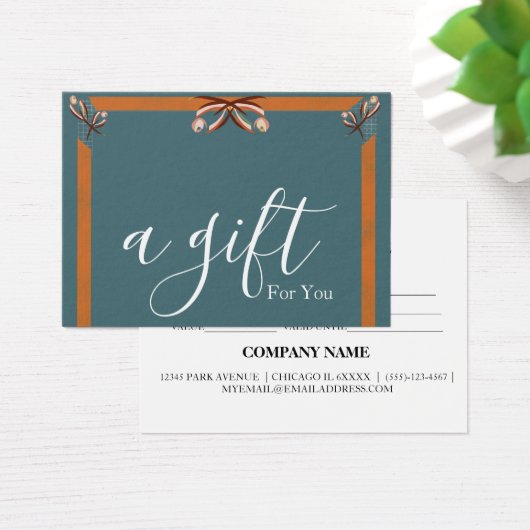 Certificat cadeau d'entreprise simple et moderne (Bureau)