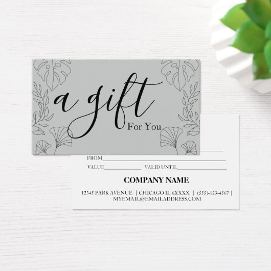 Certificat cadeau d'entreprise simple et moderne (Bureau)