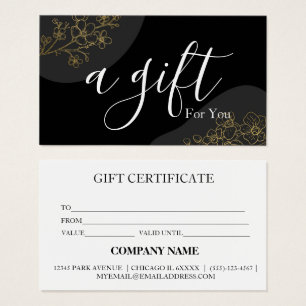 Certificat cadeau d'entreprise simple et moderne