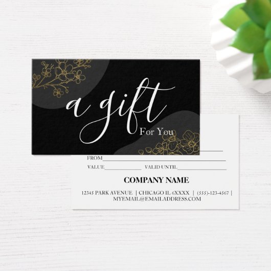 Certificat cadeau d'entreprise simple et moderne (Bureau)