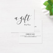 Certificat cadeau d'entreprise simple et moderne (Bureau)