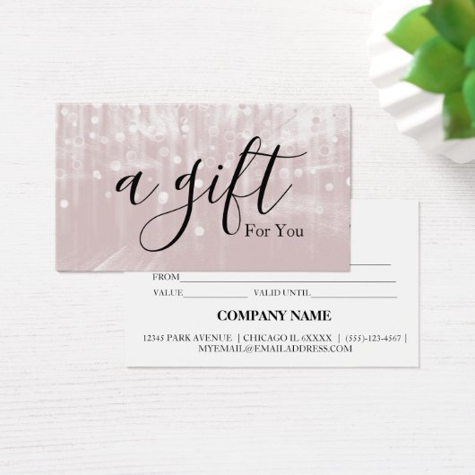 Certificat cadeau d'entreprise simple et moderne (Bureau)