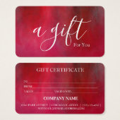 Certificat cadeau d'entreprise simple et moderne (Devant & derrière)