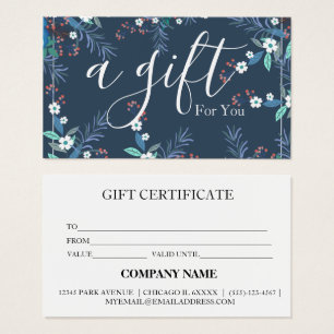 Certificat cadeau d'entreprise simple et moderne