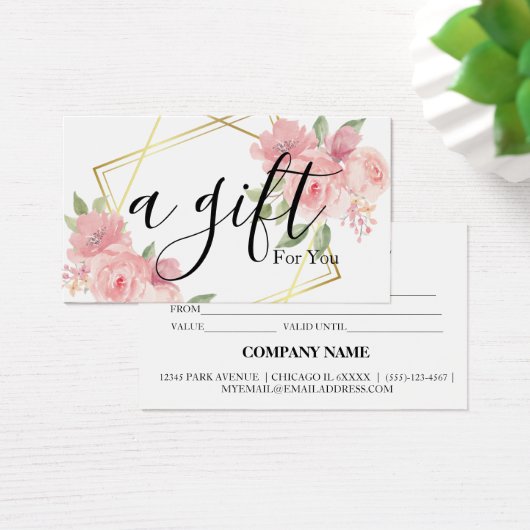 Certificat cadeau d'entreprise simple et moderne (Bureau)