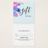 Certificat cadeau d'entreprise simple et moderne (Devant & derrière)