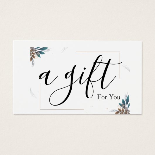 Certificat cadeau d'entreprise simple et moderne (Devant)