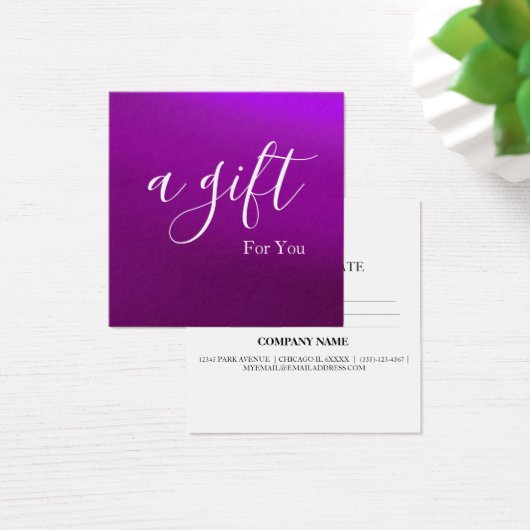 Certificat cadeau d'entreprise simple et moderne (Bureau)