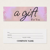 Certificat cadeau d'entreprise simple et moderne (Devant & derrière)