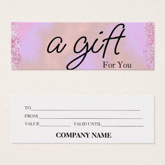 Certificat cadeau d'entreprise simple et moderne (Devant & derrière)