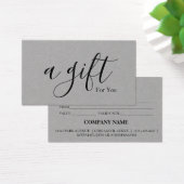 Certificat cadeau d'entreprise simple et moderne (Bureau)