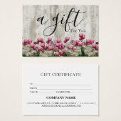 Certificat cadeau d'entreprise simple et moderne (Devant & derrière)