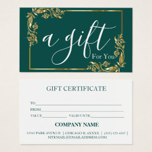 Certificat cadeau d'entreprise simple et moderne