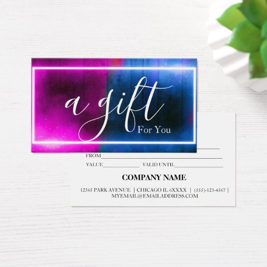 Certificat cadeau d'entreprise simple et moderne (Bureau)