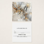 Certificat cadeau d'entreprise simple et moderne (Devant & derrière)