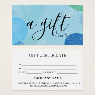 Certificat cadeau d'entreprise simple et moderne