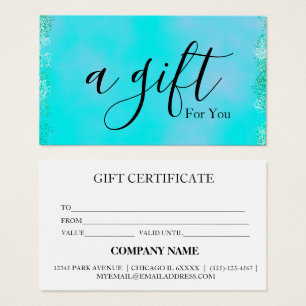 Certificat cadeau d'entreprise simple et moderne