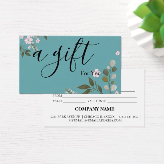 Certificat cadeau d'entreprise simple et moderne (Bureau)