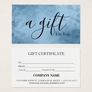 Certificat cadeau d'entreprise simple et moderne