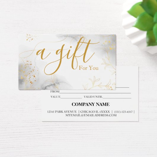 Certificat cadeau d'entreprise simple et moderne (Bureau)