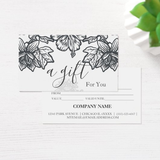 Certificat cadeau d'entreprise simple et moderne (Bureau)