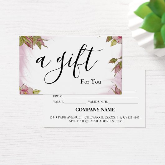 Certificat cadeau d'entreprise simple et moderne (Bureau)