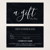 Certificat cadeau d'entreprise simple et moderne (Devant & derrière)