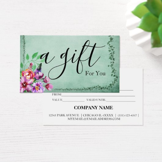 Certificat cadeau d'entreprise simple et moderne (Bureau)