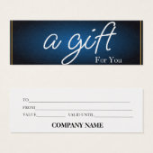 Certificat cadeau d'entreprise simple et moderne (Devant & derrière)