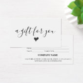 Certificat cadeau d'entreprise simple et moderne (Bureau)