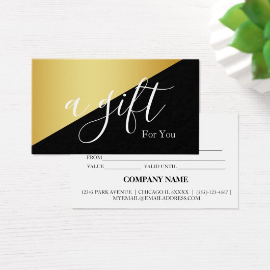 Certificat cadeau d'entreprise simple et moderne (Bureau)