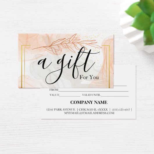 Certificat cadeau d'entreprise simple et moderne (Bureau)