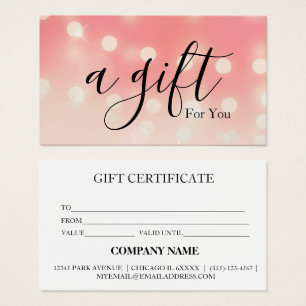 Certificat cadeau d'entreprise simple et moderne