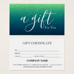 Certificat cadeau d'entreprise simple et moderne