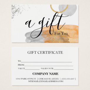 Certificat cadeau d'entreprise simple et moderne