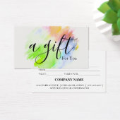 Certificat cadeau d'entreprise simple et moderne (Bureau)