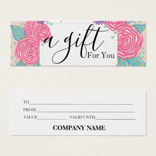 Certificat cadeau d'entreprise simple et moderne (Devant & derrière)